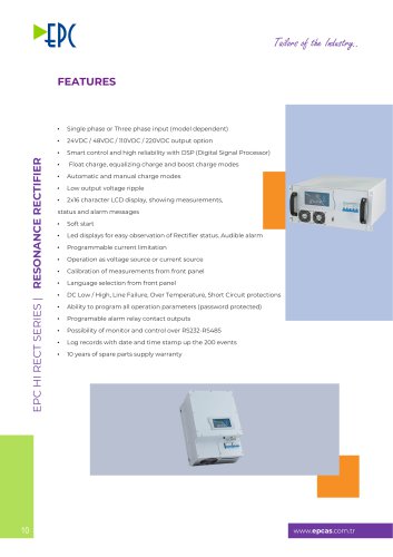 PC HI RECT SERIES | RESONANCE RECTIFIER