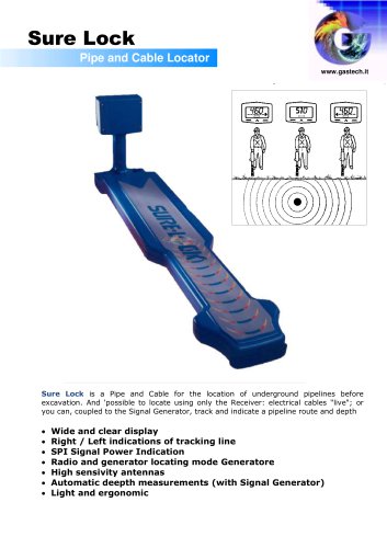 SURE LOCK BASIC - DIGITAL PIPE AND CABLE LOCATOR 1W/1F