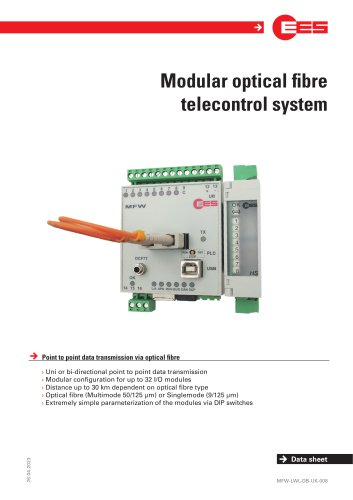Modular LWL-Telecontrol System