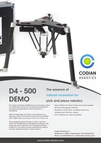 D4-500 demo pick & place robot