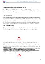 OPERATING INSTRUCTIONS AND MAINTENANCE GENERATOR L/160-7