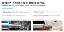 speeroX - Smart. Silent. Space-saving. Achieving high gear ratio & angular power flow with only one stage.-3