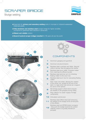 SCRAPER BRIDGE Sludge Settling