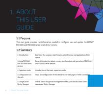 BSC5000/6000 SERIES SERIAL DEVICE SERVER USER GUIDE - 4