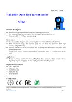 Open-loop Hall effect current sensor / AC / DC ø20, 50 - 500 A | SCK1 series - 1