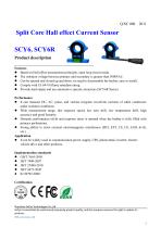 Split core hall sensor datasheet SCY6D Series, Ipn 30A..500A - 1