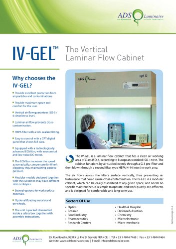 IV-GEL The Vertical Laminar Flow Cabinet