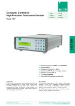 Data-Sheet - Computer Controlled High Precision Resistance Decade Model 1427-1
