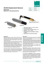 Data Sheet DC/DC displacement sensors Model 8740, 8741-1