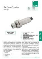 Data Sheet High Pressure Transducer Model 8221