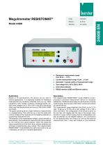 Data sheet- Megohmmeter RESISTOMAT® Model 24508-1