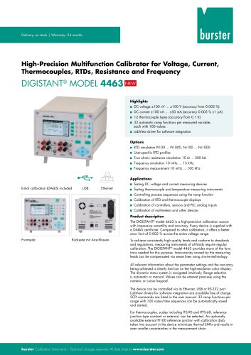 Data Sheet Model 4463