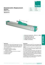 Data Sheet Potentiometric displacement sensor Model 8718-1