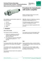 Operation Manual High pressure transducer model 8221-2