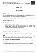 Operation Manual Load Cell Model 8526 2025-3