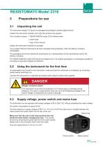 Operation Manual Milliohmmeter RESISTOMAT® Model 2316-11