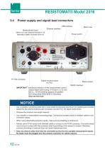 Operation Manual Milliohmmeter RESISTOMAT® Model 2316-12