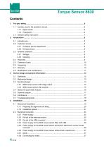 OPERATION MANUAL Precision torque sensor Model 8630-4