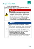 OPERATION MANUAL Precision torque sensor Model 8630-7