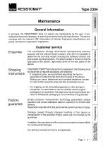 Operation Manual RESISTOMAT® Type 2304-21