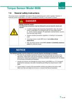 Operation manual Torque Sensor Model 8656-7