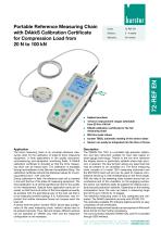 Portable Reference Measuring Chain for Compression Load from 20 N to 100 kN