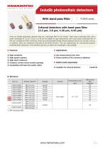 InAsSb photovoltaic detectors With band-pass filter P13243 series - 1