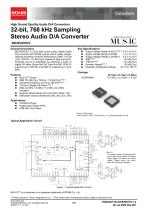 32-bit, 768 kHz Sampling Stereo Audio D/A Converter BD34301EKV-1