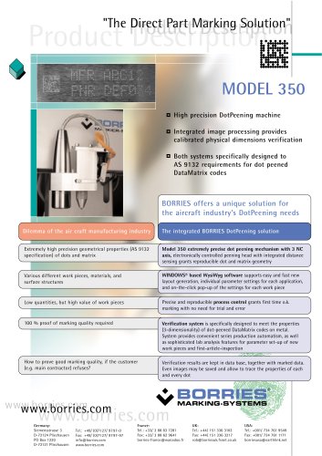 ausführliche Beschreibung in englisch           Präzisionsprägegerät M 350