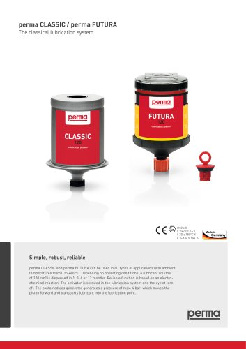 perma CLASSIC / perma FUTURA The classical lubrication system