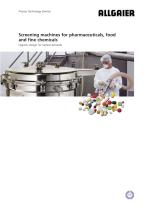 Screening machines for pharmaceuticals, food, and fine chemicals - 1