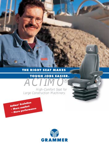ACTIMO&reg;  High-Comfort Seat for Large Construction Machinery