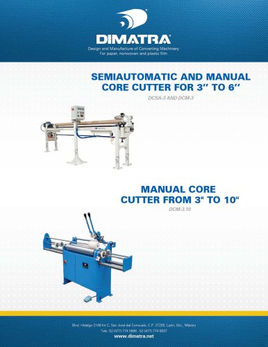 Semiautomatic and Manual Core Cutter for 3" to 6"