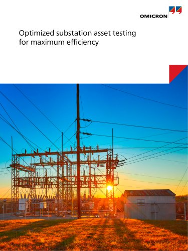 Optimized substation asset testing for maximum efficiency