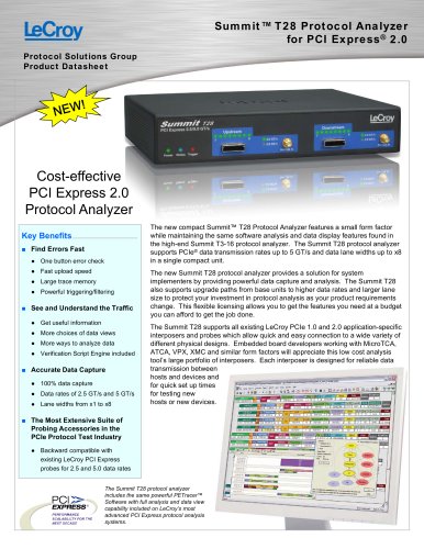 Summit?T28 Protocol Analyzer for PCI Express® 2.0