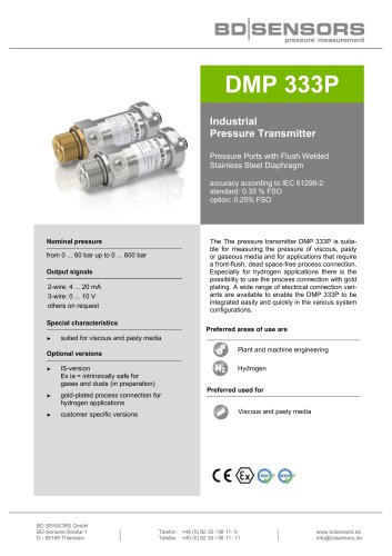 data sheet DMP 333P
