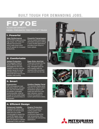 FD70N Mitsubishi Forklift Trucks PDF Catalogs Technical FD70N Mitsubishi Forklift Trucks PDF Catalogs Technical
