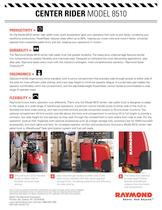 Model 8510 Center Rider Sell Sheet - 2