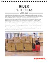 Model 8900 Pallet Truck Spec Sheet-1