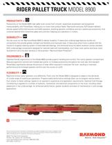 Model 8900 Pallet Truck Spec Sheet-2