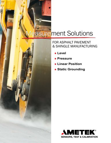 Measurement Solutions for Asphalt Pavement and Shingles Manufacturing