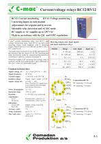 RC12/RV12, current and voltage relays - 1