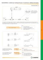 Backlash free jaw spacer coupling «in alluminium» ``GAS/SG-AL``-11