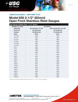 Model 656 2-1/2" (63mm), 4" (100mm) and 6" (160mm) Open Front Stainless Steel Gauges-3