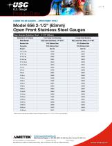 Model 656 2-1/2" (63mm), 4" (100mm) and 6" (160mm) Open Front Stainless Steel Gauges-4