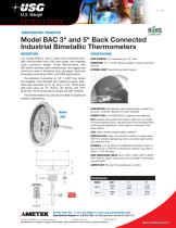Model BAC 3" and 5" Back Connected Industrial Bimetallic Thermometers-1