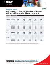Model BAC 3" and 5" Back Connected Industrial Bimetallic Thermometers-2