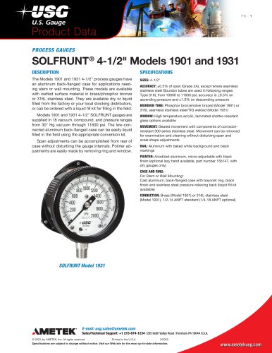 SOLFRUNT® 4-1/2" Models 1901 and 1931 2025