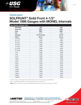 SOLFRUNT® Solid Front 4-1/2" Model 1986 Gauges with MONEL Internals - 2