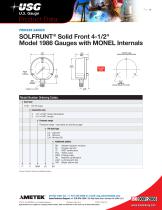 SOLFRUNT® Solid Front 4-1/2" Model 1986 Gauges with MONEL Internals - 3